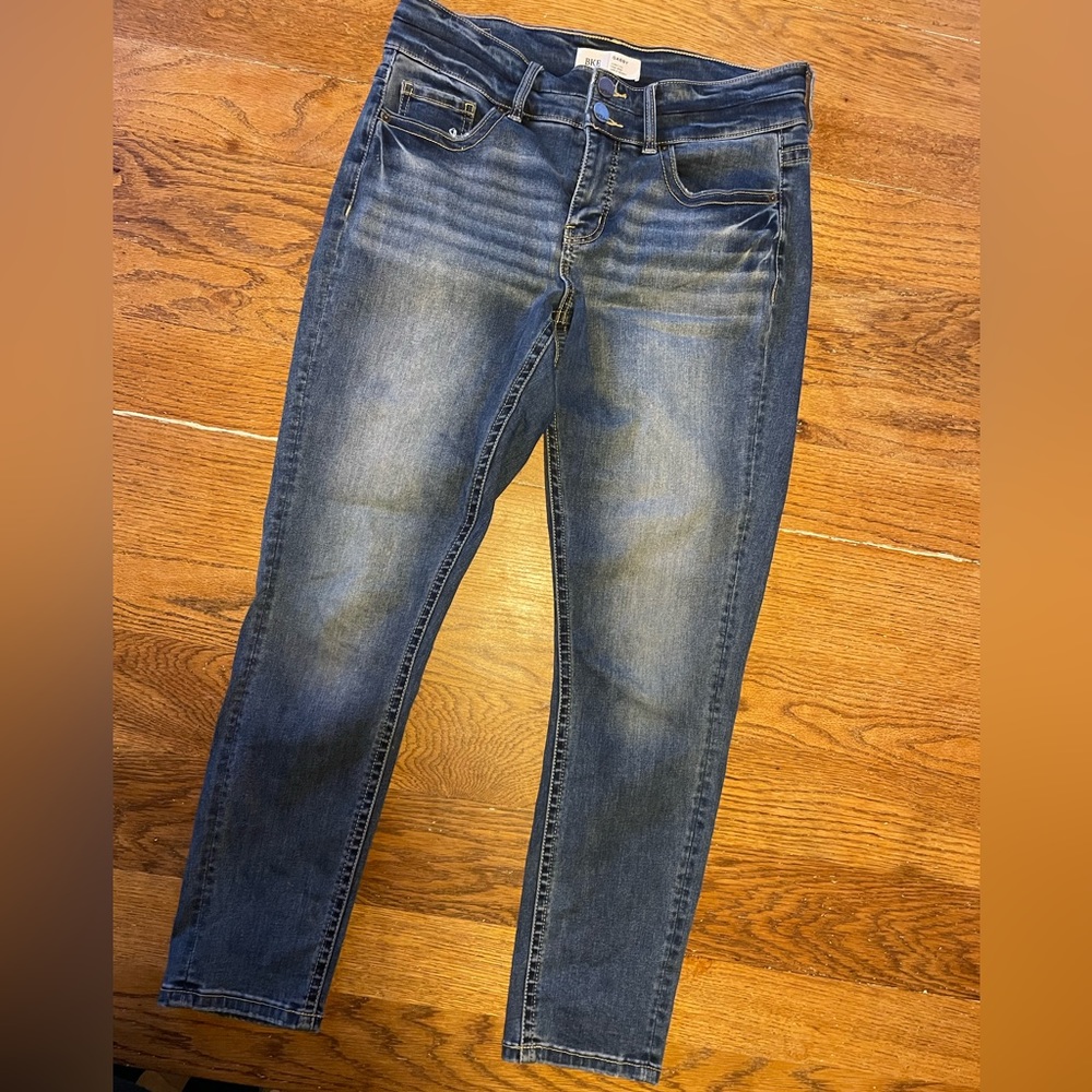 BKE Denim Gabby Jeans. Curvy fit, high rise, ankle skinny.